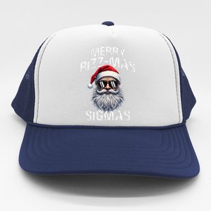 Merry Rizzmas Teens School Funny Christmas Santa Claus Trucker Hat