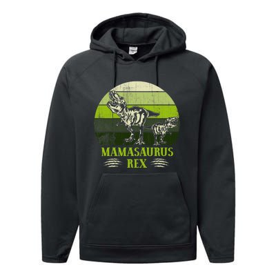 Mamasaurus Rex T Rex Dinosaur Cute MotherS Day Gifts Performance Fleece Hoodie