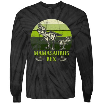 Mamasaurus Rex T Rex Dinosaur Cute MotherS Day Gifts Tie-Dye Long Sleeve Shirt