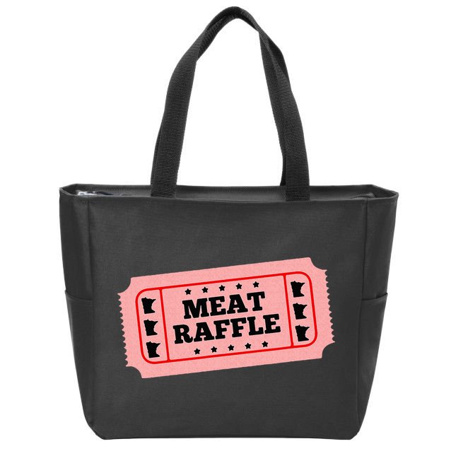 Meat Raffle Ticket Minnesota Zip Tote Bag