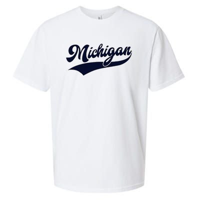 Michigan Retro Throwback Design Classic Sueded Cloud Jersey T-Shirt