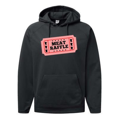 Meat Raffle Ticket Minnesota Performance Fleece Hoodie