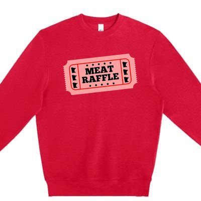 Meat Raffle Ticket Minnesota Premium Crewneck Sweatshirt