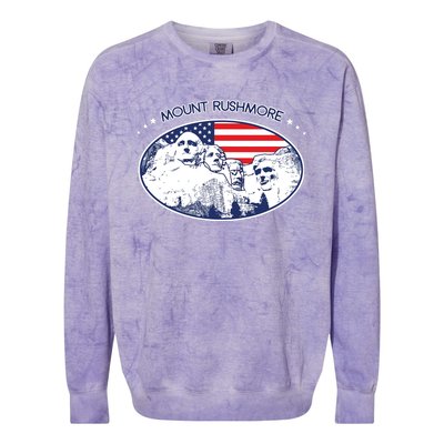 Mount Rushmore Usa America South Dakota Colorblast Crewneck Sweatshirt