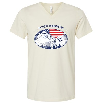 Mount Rushmore Usa America South Dakota V-Neck T-Shirt