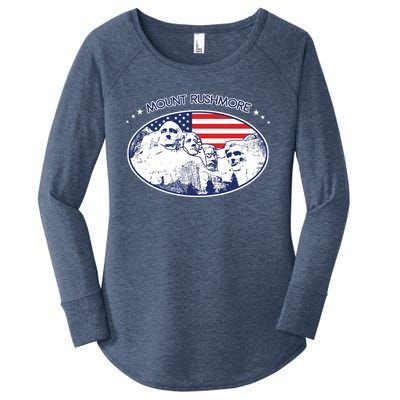 Mount Rushmore Usa America South Dakota Women's Perfect Tri Tunic Long Sleeve Shirt