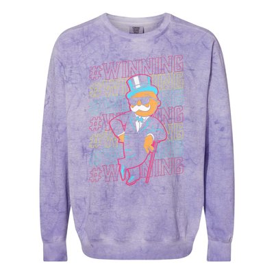 Monopoly Rich Uncle Pennybags Winning Colorblast Crewneck Sweatshirt