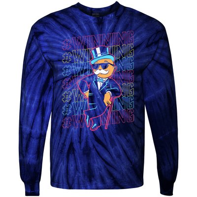 Monopoly Rich Uncle Pennybags Winning Tie-Dye Long Sleeve Shirt