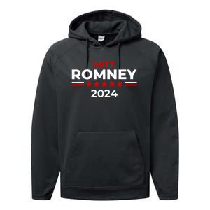 Mitt Romney Utah Senator Republican For President 2024 Performance Fleece Hoodie