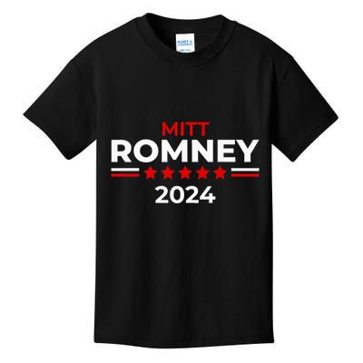 Mitt Romney Utah Senator Republican For President 2024 Kids T-Shirt