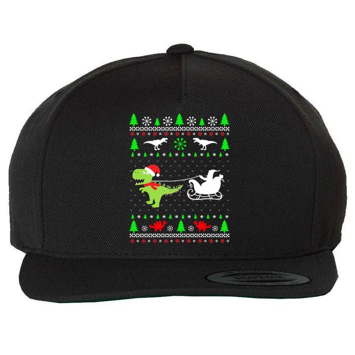 Merry Rexmas Ugly Sweater Christmas Gifts Dinosaur Lover Wool Snapback Cap