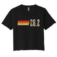 Marathon Running Vintage 262 Miles Retro Marathon Runner Women's Crop Top Tee