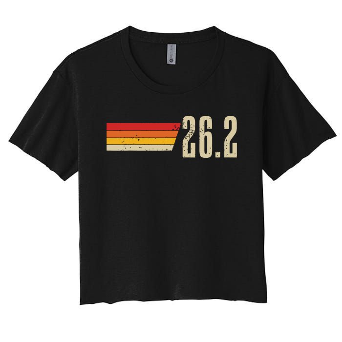 Marathon Running Vintage 262 Miles Retro Marathon Runner Women's Crop Top Tee