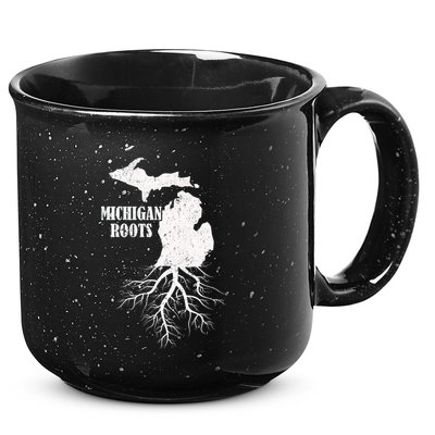 Michigan Roots Vintage Pride State Map Gift 15oz Campfire Ceramic Mug