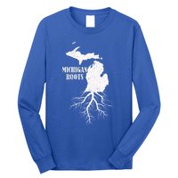 Michigan Roots Vintage Pride State Map Gift Long Sleeve Shirt