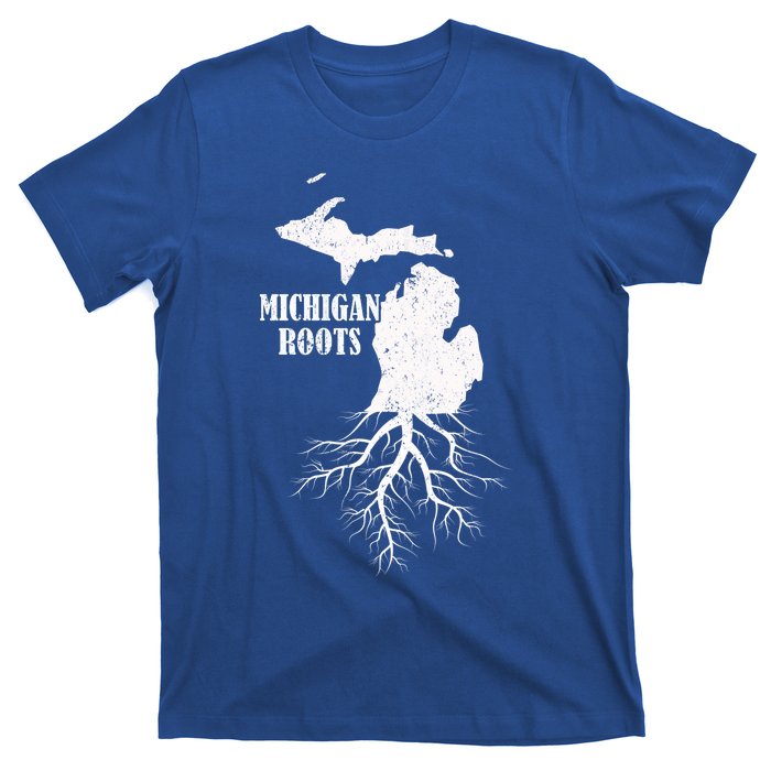 Michigan Roots Vintage Pride State Map Gift T-Shirt