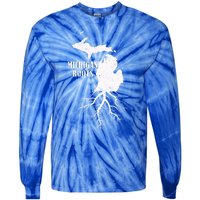 Michigan Roots Vintage Pride State Map Gift Tie-Dye Long Sleeve Shirt