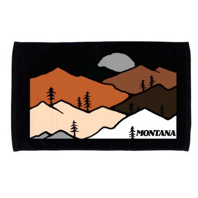 Montana Retro Vintage Mountain Outdoors State Graphic Microfiber Hand Towel