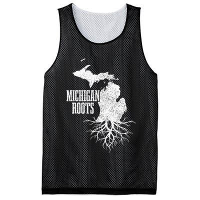 Michigan Roots Vintage Pride State Map Gift Mesh Reversible Basketball Jersey Tank
