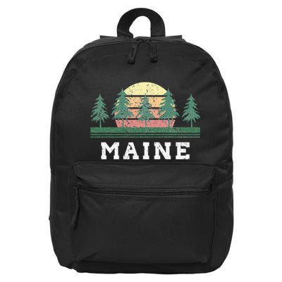 Maine Retro Vintage 16 in Basic Backpack