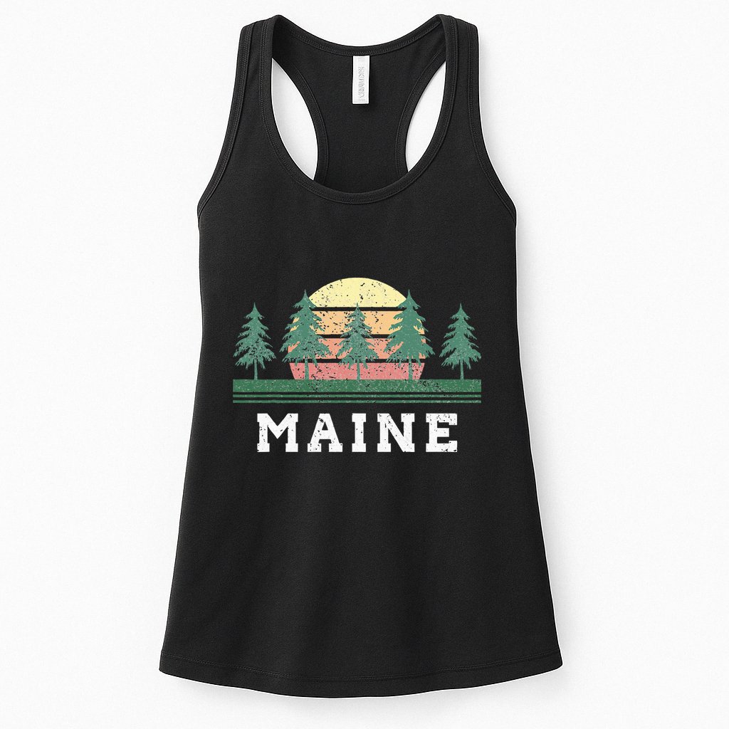 Maine Retro Vintage Womens Tank Top
