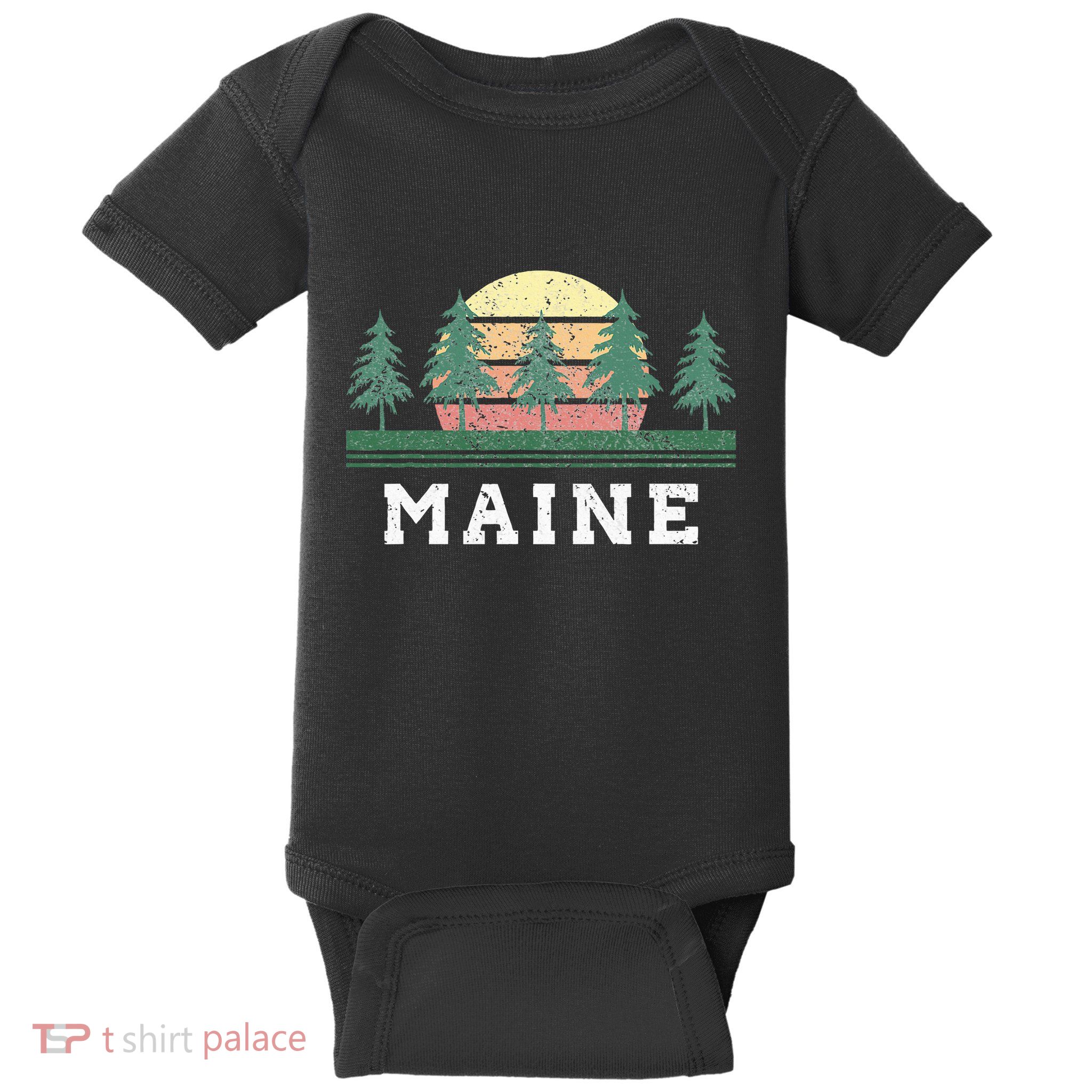 Maine Retro Vintage Baby Bodysuit