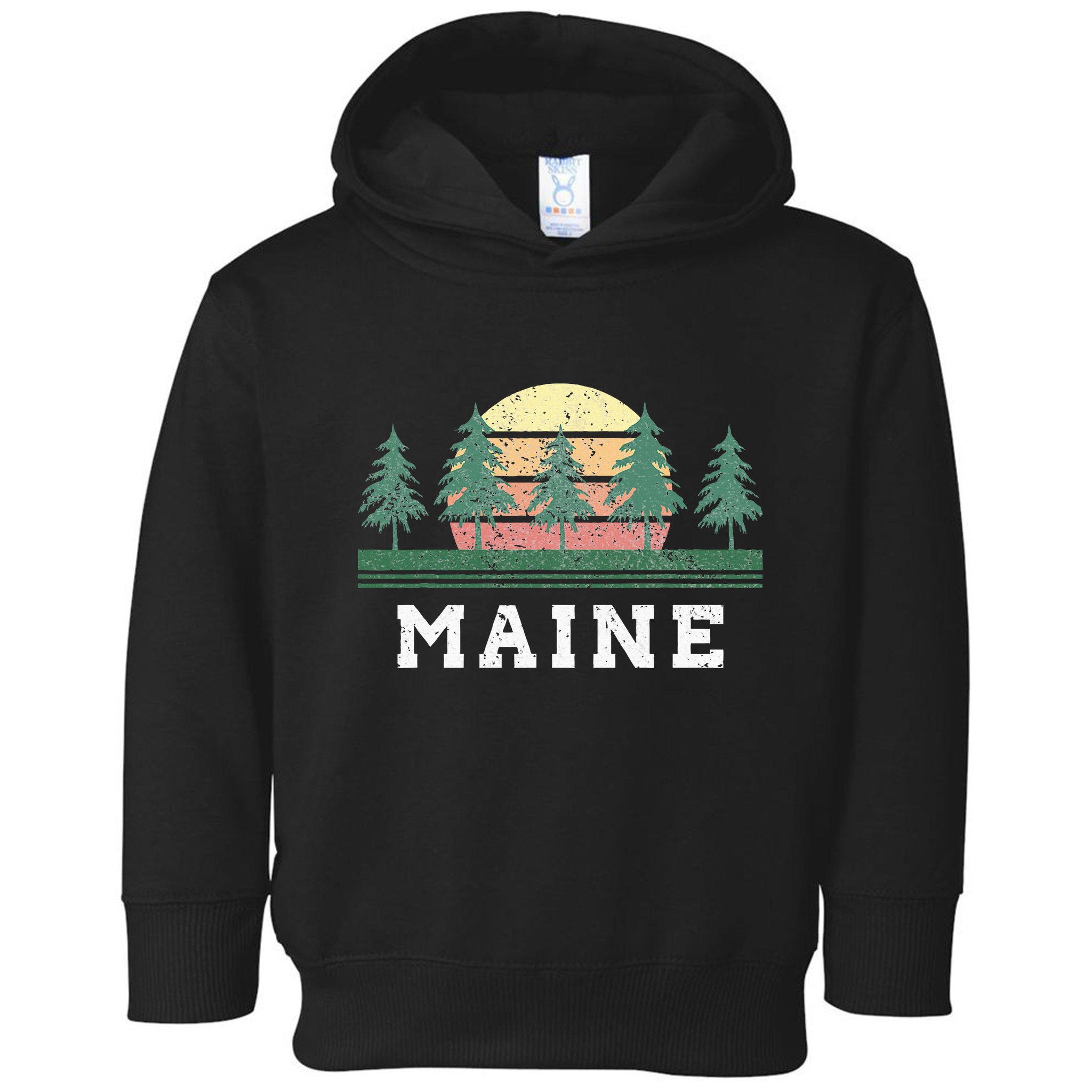 Maine Retro Vintage Toddler Hoodie