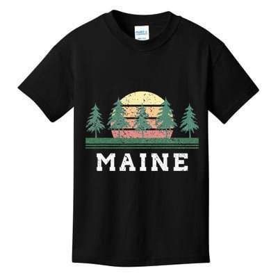 Maine Retro Vintage Kids T-Shirt