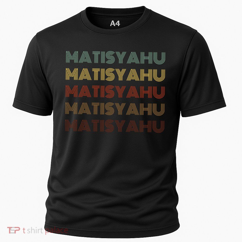 Matisyahu Retro Vintage Style Black Matisyahu Performance Shirt