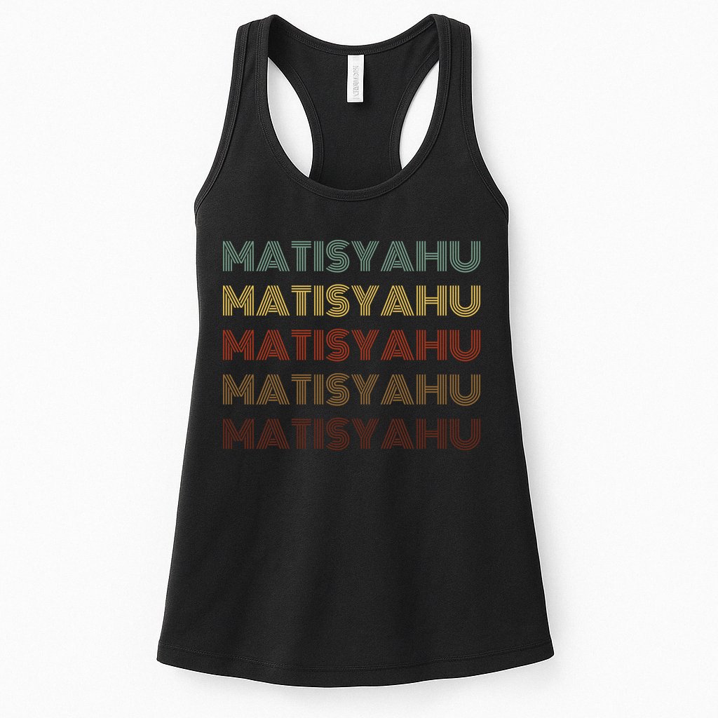 Matisyahu Retro Vintage Style Black Matisyahu Womens Tank Top