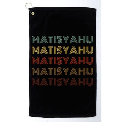 Matisyahu Retro Vintage Style Black Matisyahu Golf Towel