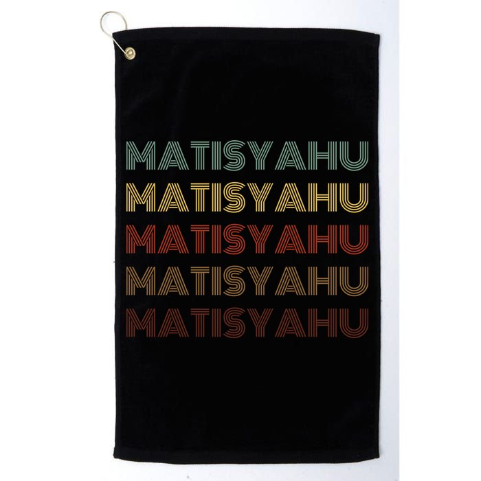 Matisyahu Retro Vintage Style Black Matisyahu Golf Towel