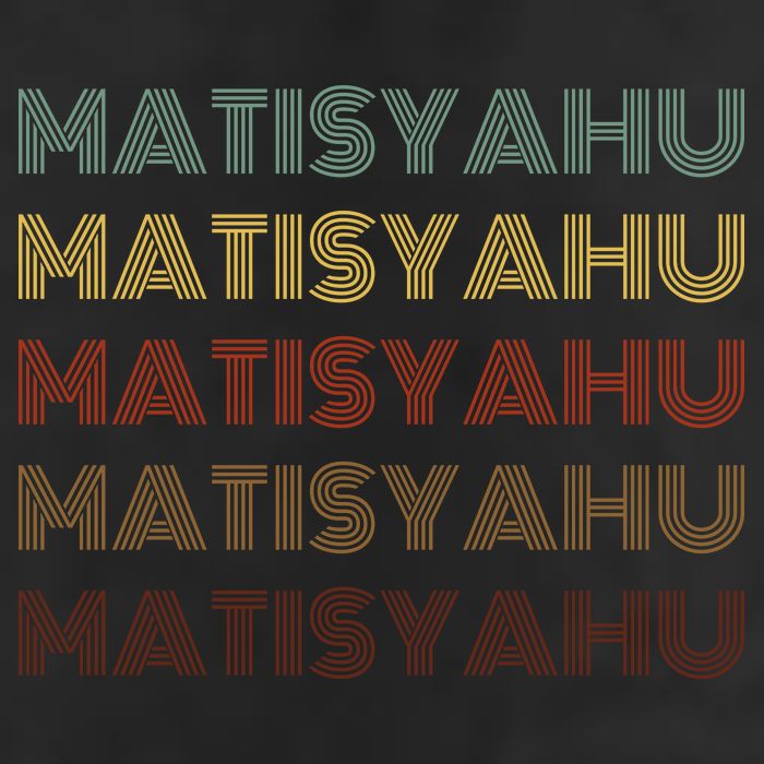 Matisyahu Retro Vintage Style Black Matisyahu Golf Towel