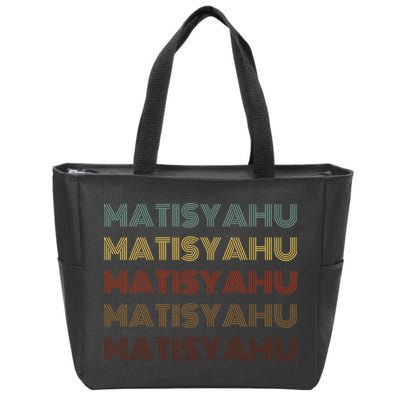Matisyahu Retro Vintage Style Black Matisyahu Zip Tote Bag