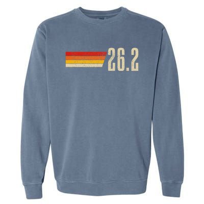 Marathon Running Vintage 26.2 Miles Retro Marathon Runner Garment-Dyed Sweatshirt