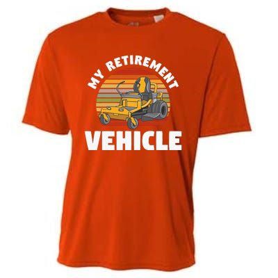 My Retirement Vehicle Retired Lawn Mower Grass Mow Mowing Cooling Performance Crew T-Shirt