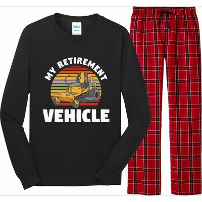 My Retirement Vehicle Retired Lawn Mower Grass Mow Mowing Long Sleeve Pajama Set