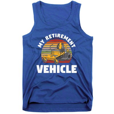 My Retirement Vehicle Retired Lawn Mower Grass Mow Mowing Tank Top