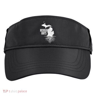 Michigan Roots Vintage Pride State Map Gift Adult Drive Performance Visor