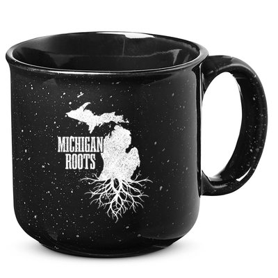 Michigan Roots Vintage Pride State Map Gift 15oz Campfire Ceramic Mug