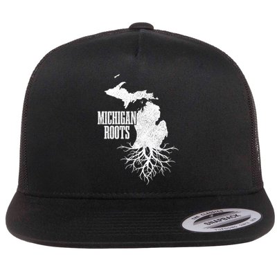 Michigan Roots Vintage Pride State Map Gift Flatbill Hat