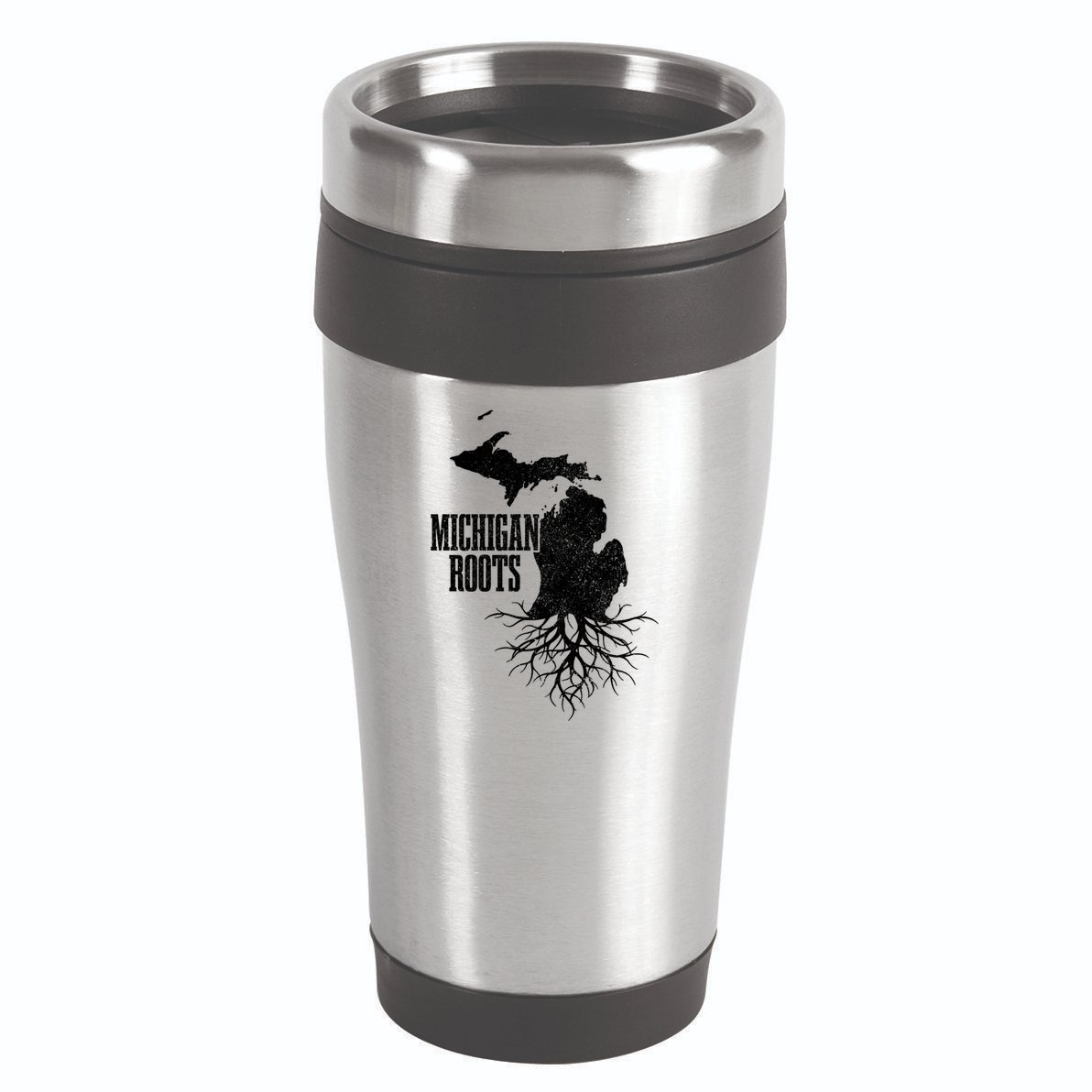 Michigan Roots Vintage Pride State Map Gift 16oz Travel Tumbler
