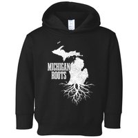 Michigan Roots Vintage Pride State Map Gift Toddler Hoodie