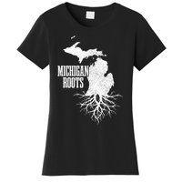 Michigan Roots Vintage Pride State Map Gift Women's T-Shirt