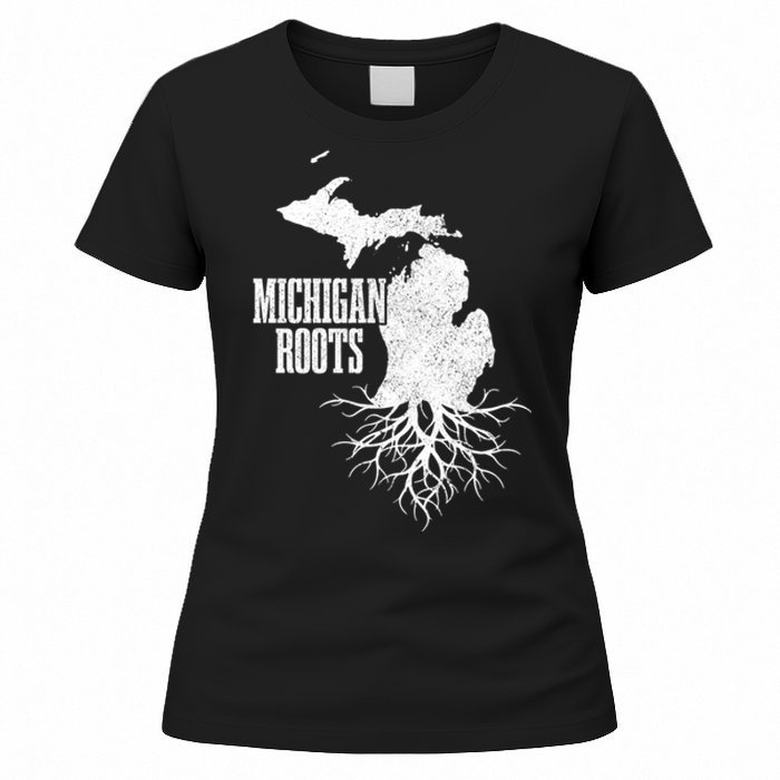 Michigan Roots Vintage Pride State Map Gift Women's T-Shirt