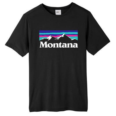 Montana Retro Vintage Mountain Outdoors State Tall Fusion ChromaSoft Performance T-Shirt