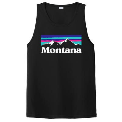 Montana Retro Vintage Mountain Outdoors State PosiCharge Competitor Tank