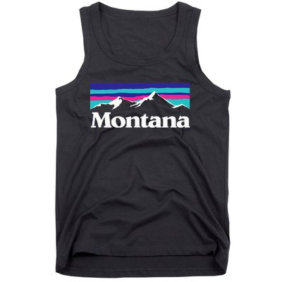 Montana Retro Vintage Mountain Outdoors State Tank Top