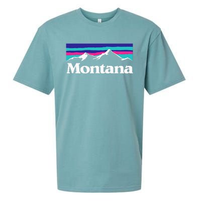 Montana Retro Vintage Mountain Outdoors State Sueded Cloud Jersey T-Shirt