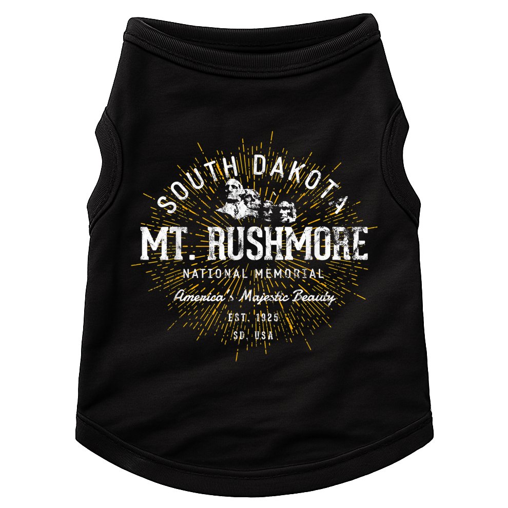 Mt Rushmore Vintage Retro Mount Rushmore National Memorial Travel Gift Doggie Tank